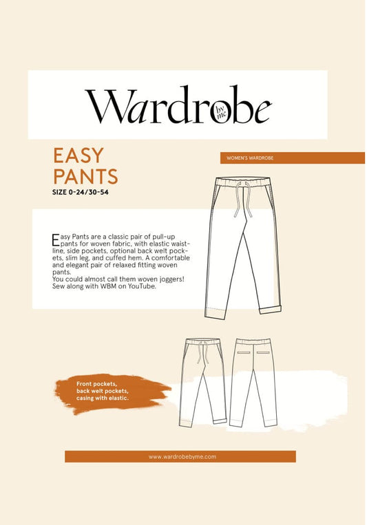 Easy Pants Pattern by Wardrobe by Me  -