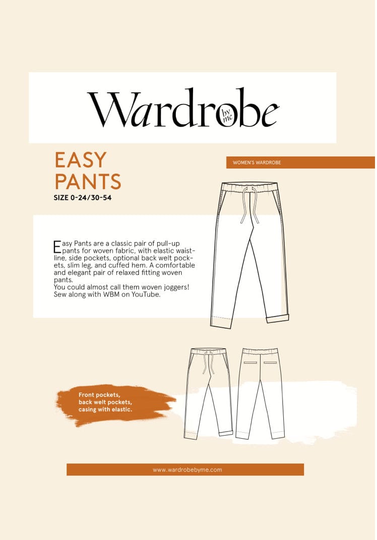 Easy Pants Pattern by Wardrobe by Me  - 