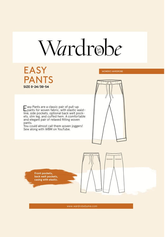 Easy Pants Pattern by Wardrobe by Me  - 