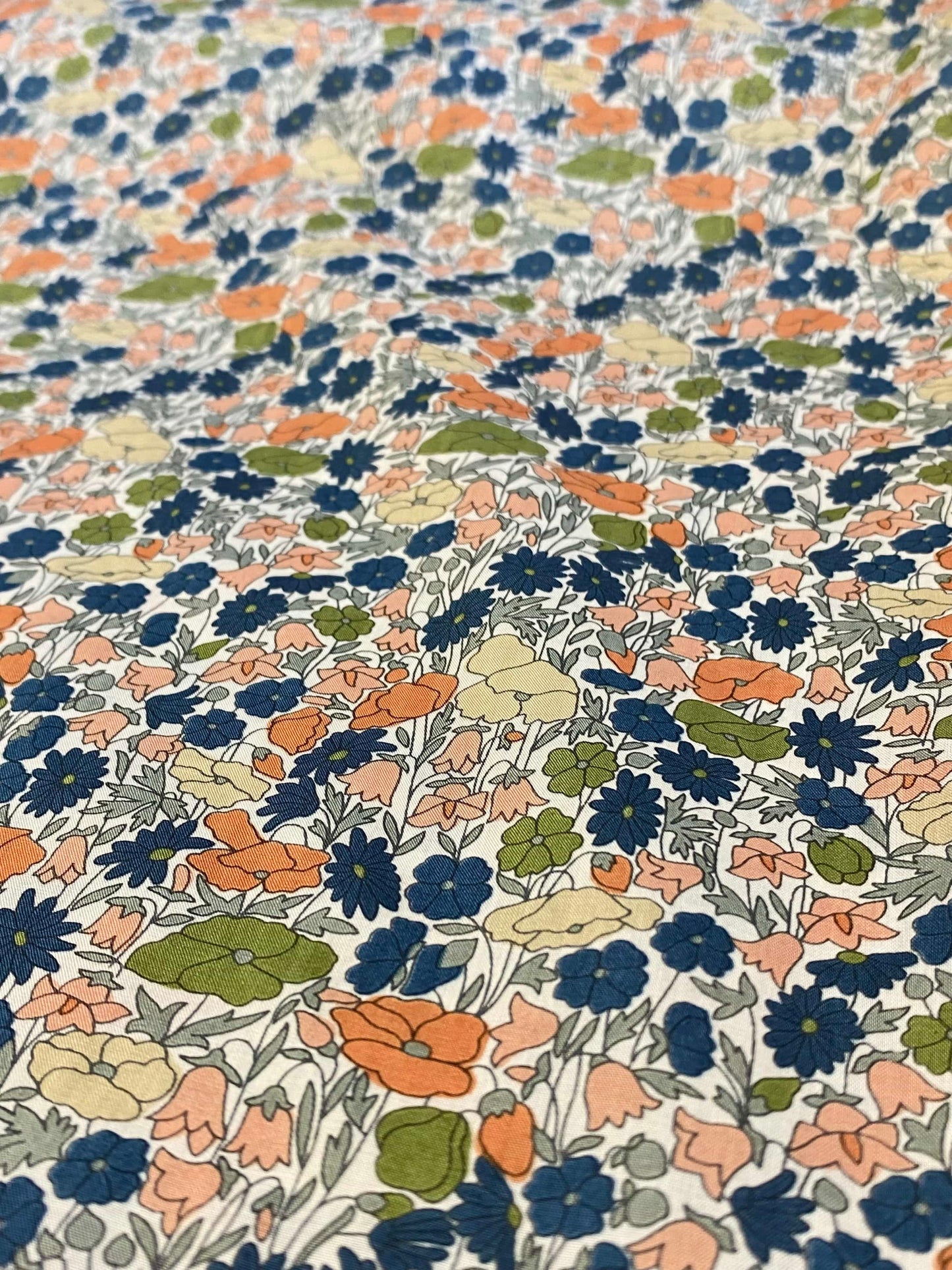 Poppies Pima Cotton Lawn  -  Green