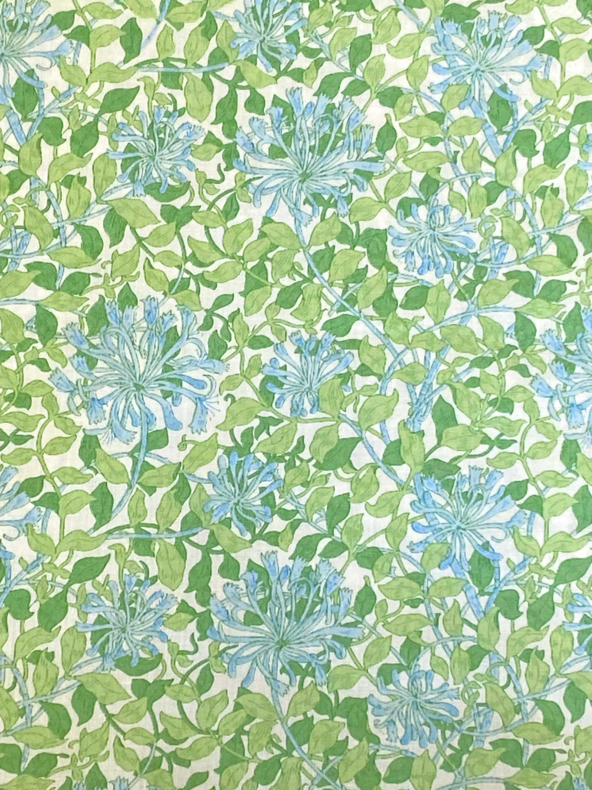 Honeysuckle Pima Cotton Lawn  -  Green