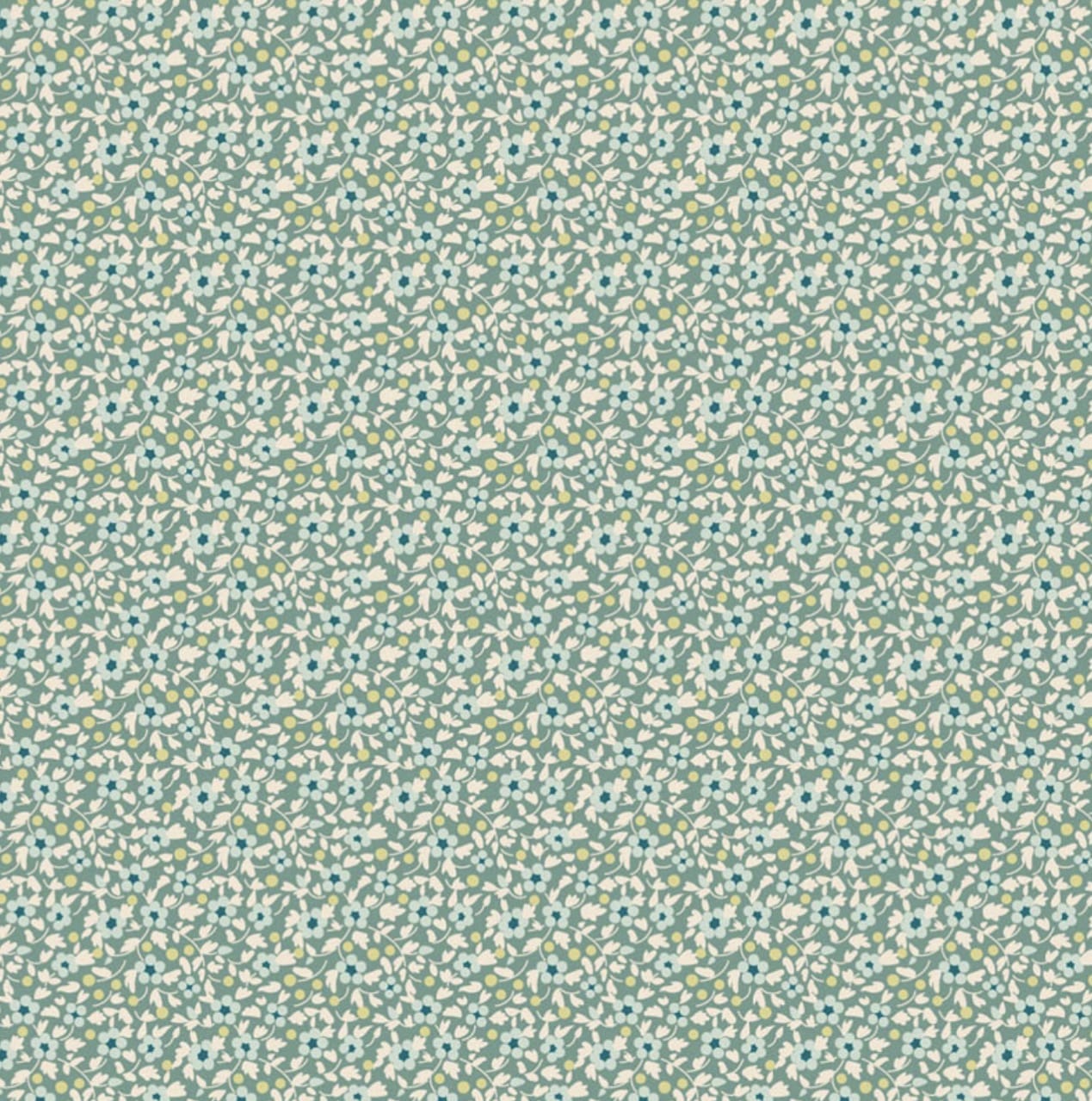 Brie Teal by Tilda  -  Teal Fabric