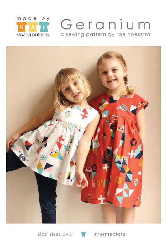 Geranium Girls Dress (age 0-5years) Pattern from Made By Rae  - 