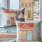 Tilda Village Life ~ Agnes Teal  -  Teal Fabric