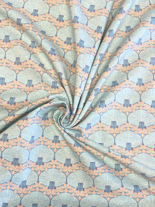 Blossom   Pima Cotton Lawn  -  Aqua