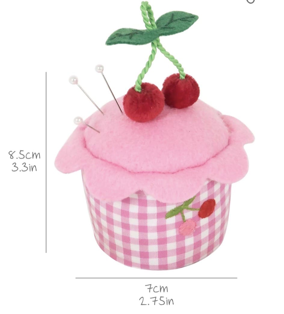 Cherry Cupcake Pin Cushion  - 