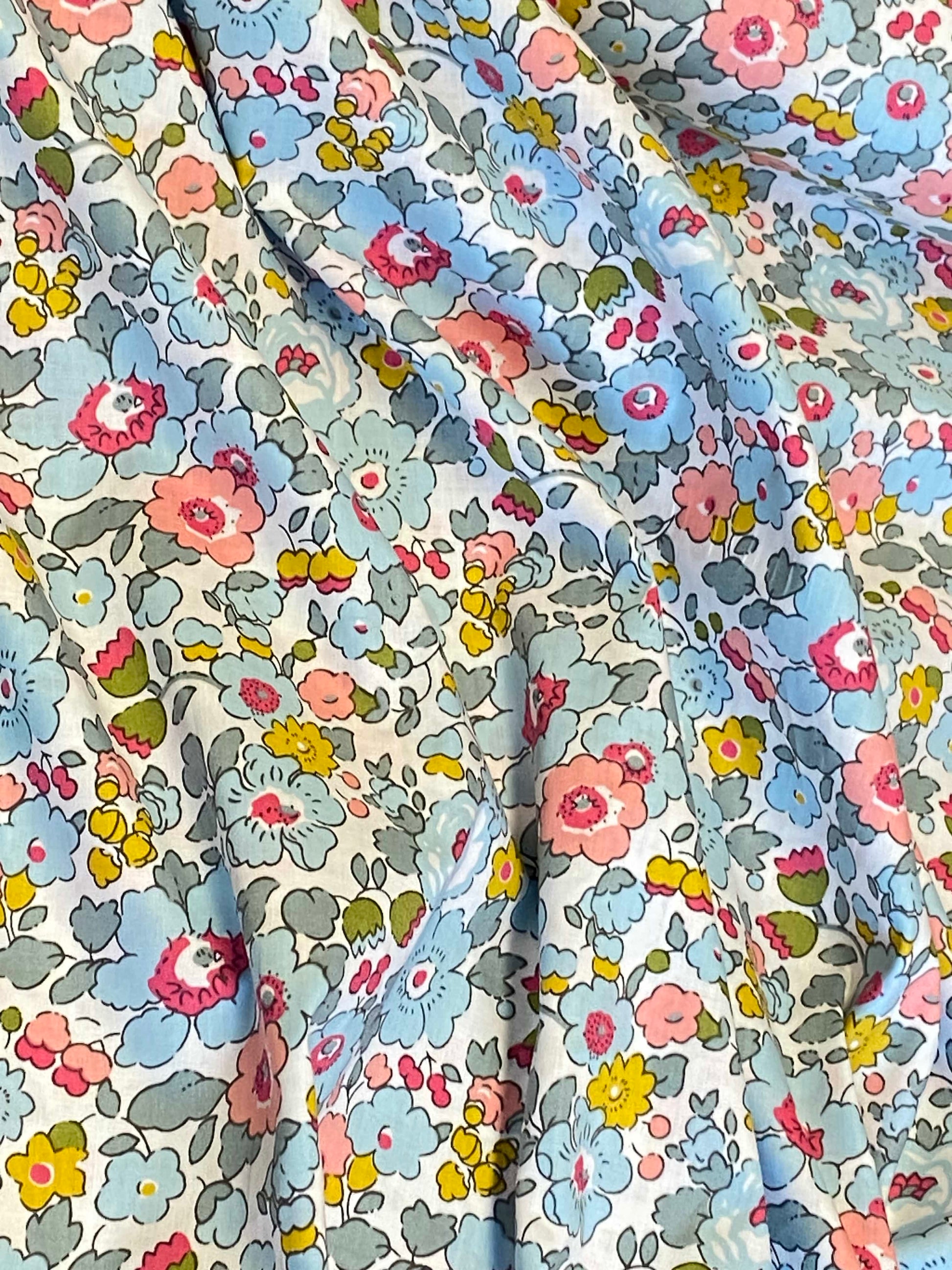 Briar Rose Cotton Law  -  Blue
