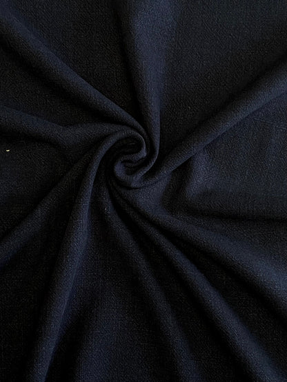 Linen Viscose Slub  -  Navy