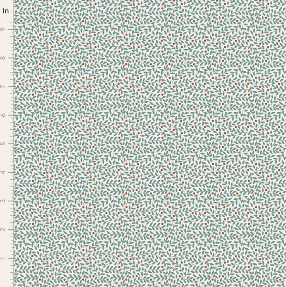 Tilda Village Life ~ Lillian Teal  -  Teal Fabric