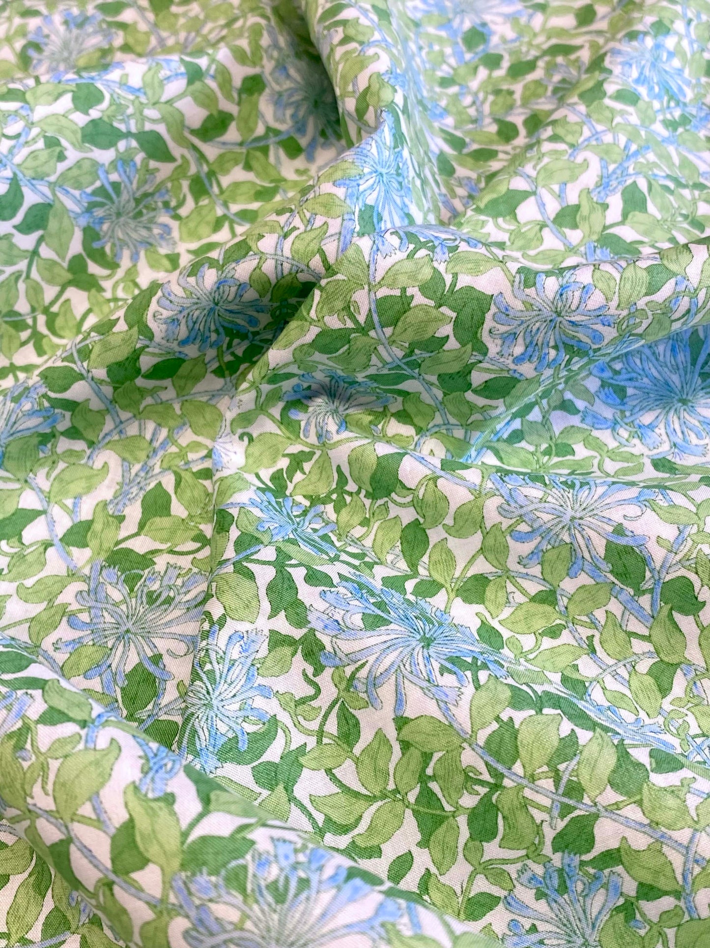 Honeysuckle Pima Cotton Lawn  -  Green