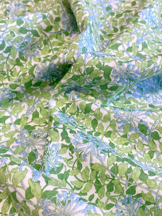 Honeysuckle Pima Cotton Lawn  -  Green