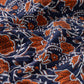 Delphi/ Symi Quilted Cotton  -  Navy/Cognac