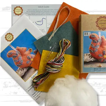Folk Embroidered Squirrel  - 