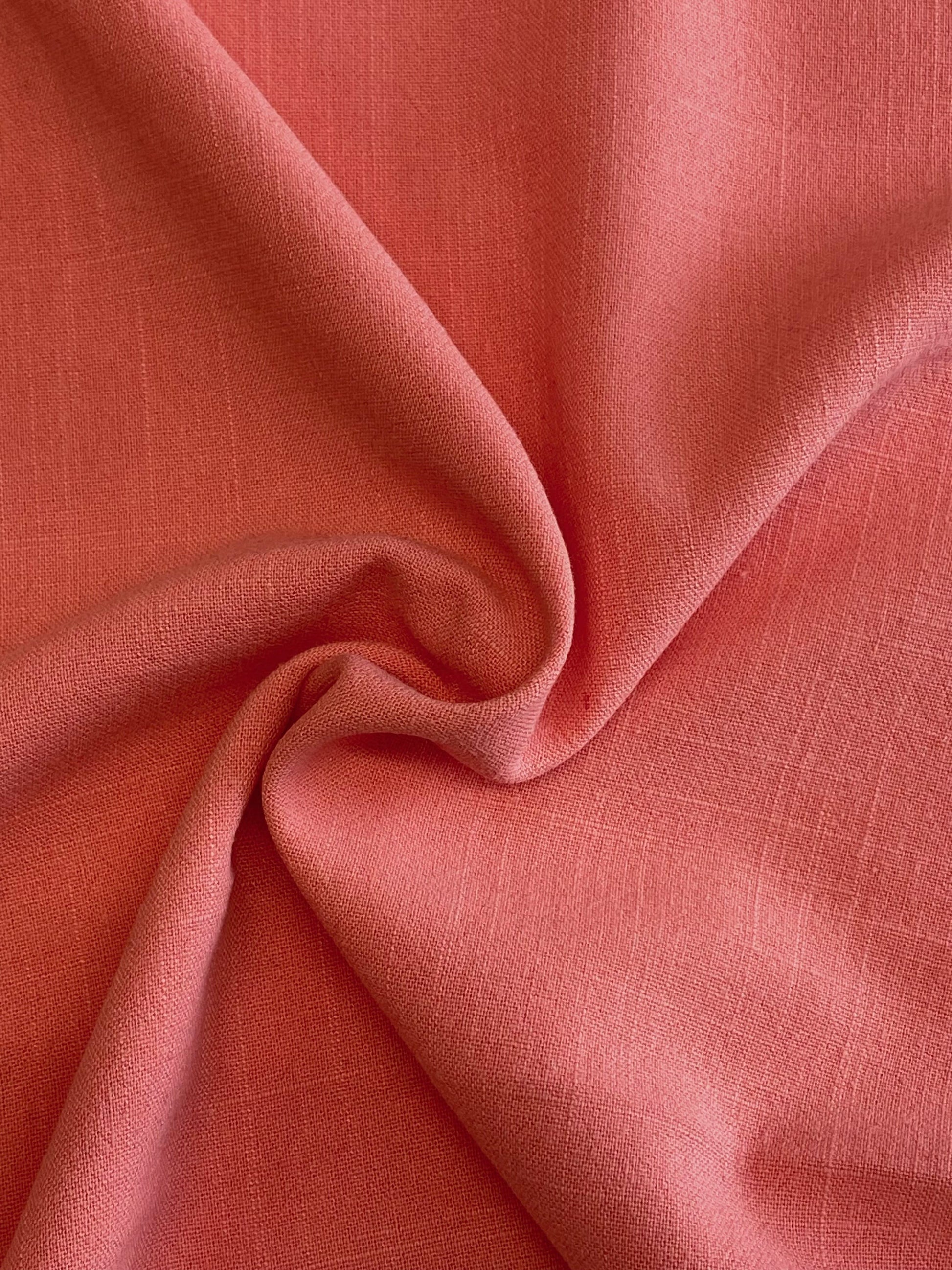 Linen Viscose Slub  -  Coral