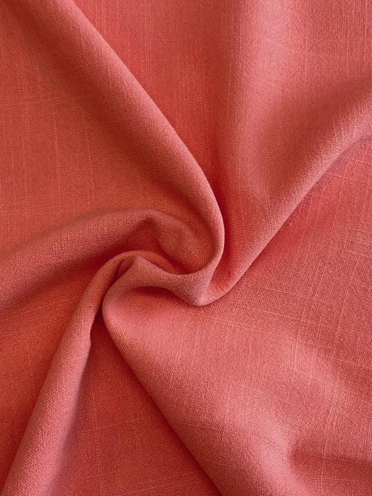 Linen Viscose Slub  -  Coral