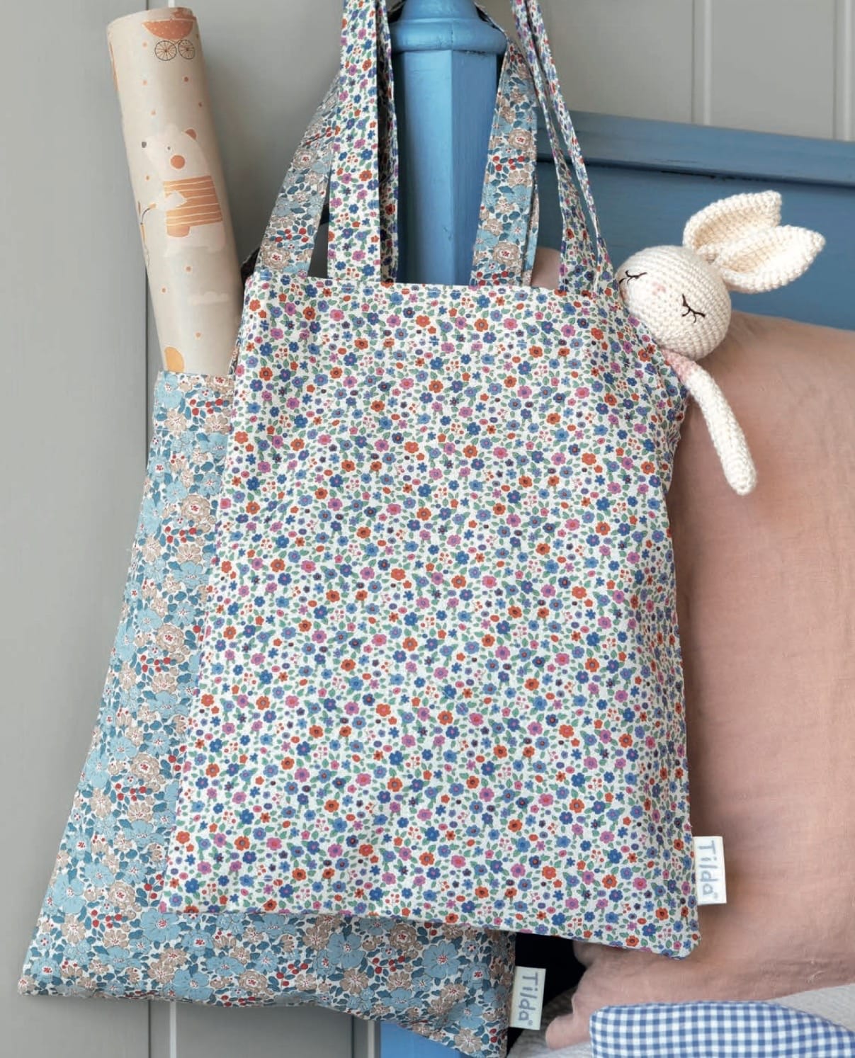 Harper Blue by Tilda  -  Blue Fabric