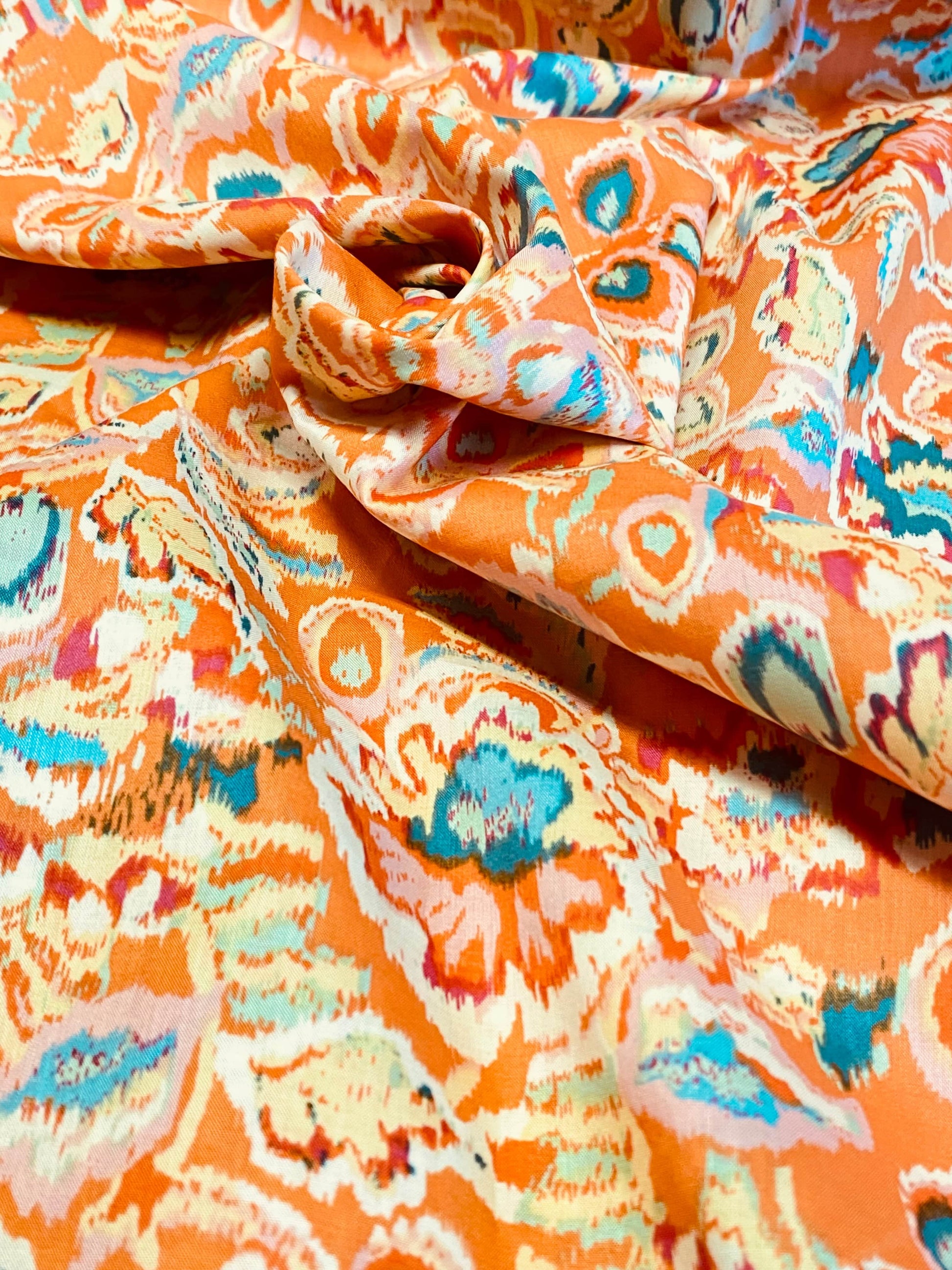 Boho   Pima Cotton Lawn  -  Tangerine