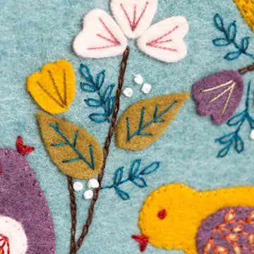 Dawn Chorus Felt Applique Hoop Kit  - 