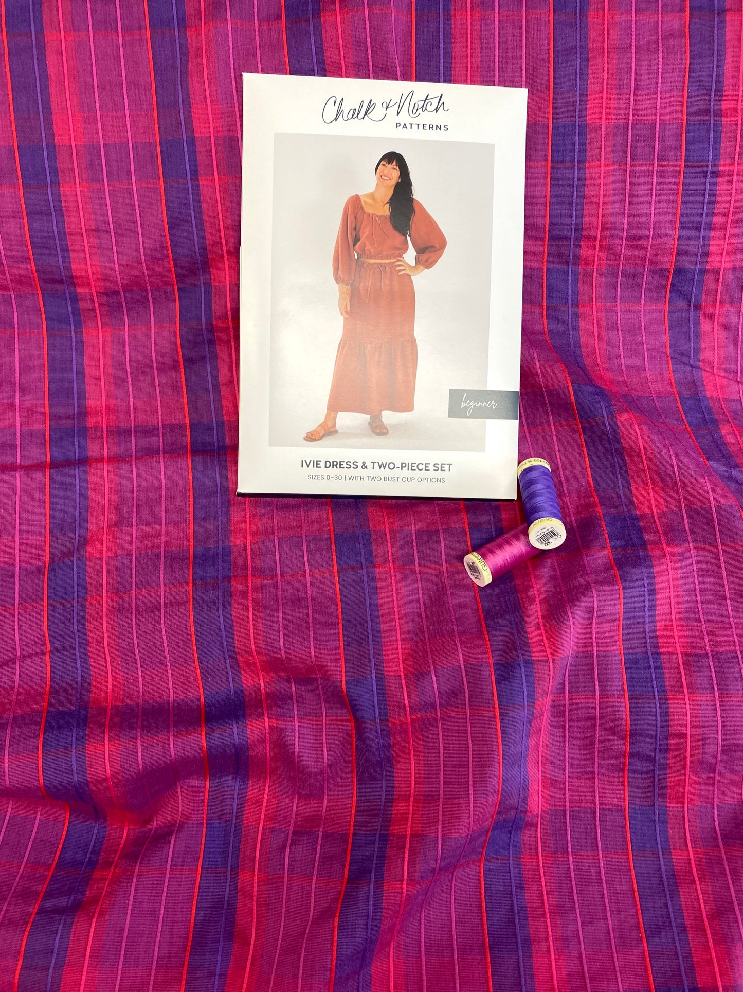 Woven Madras  -  Magenta