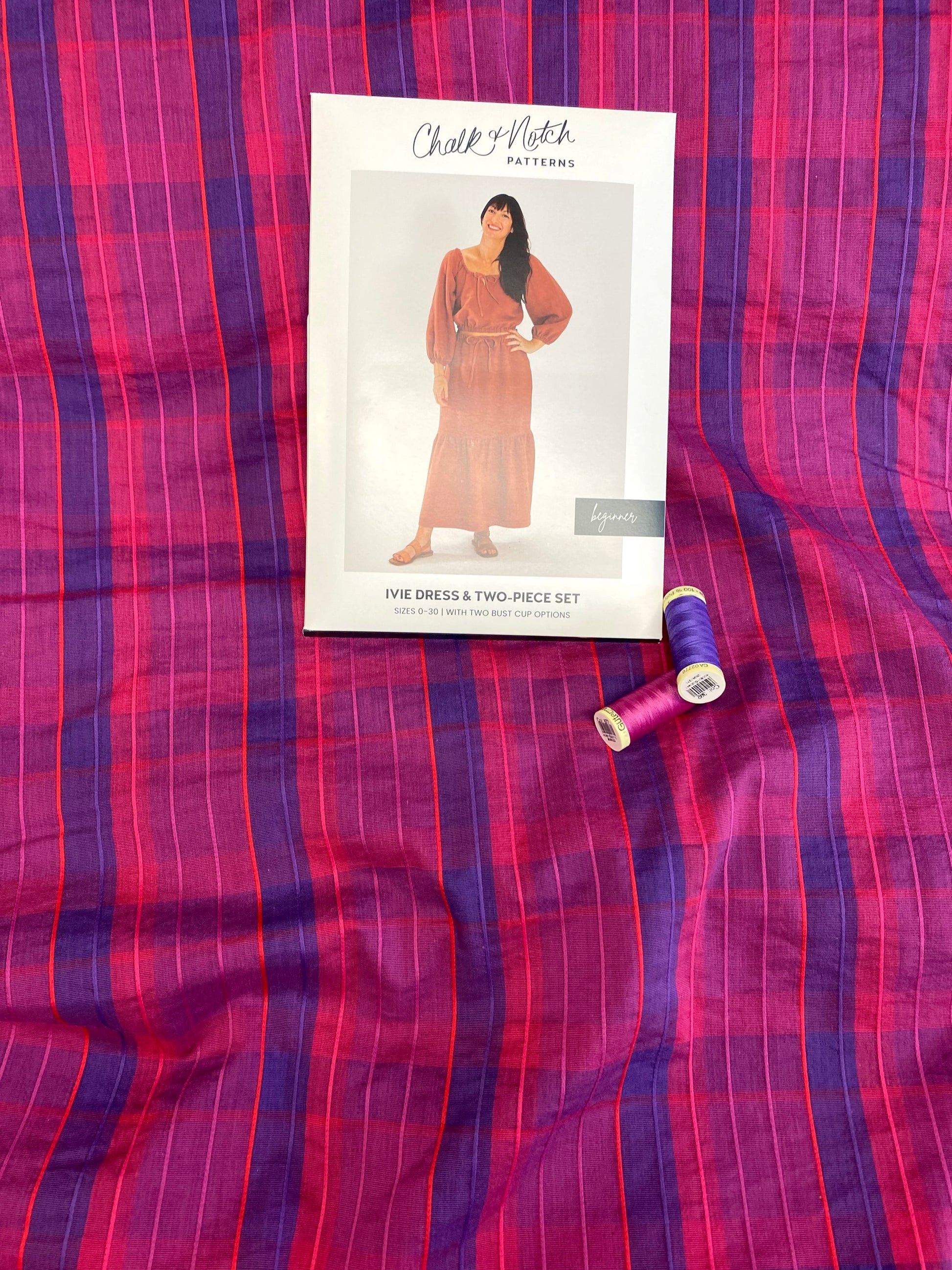 Woven Madras  -  Magenta