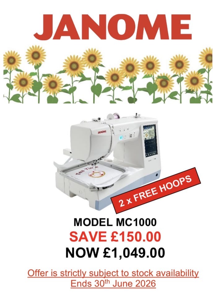 Memory Craft 1000  SAVE £150 & 2x free hoops  -  sewing machine
