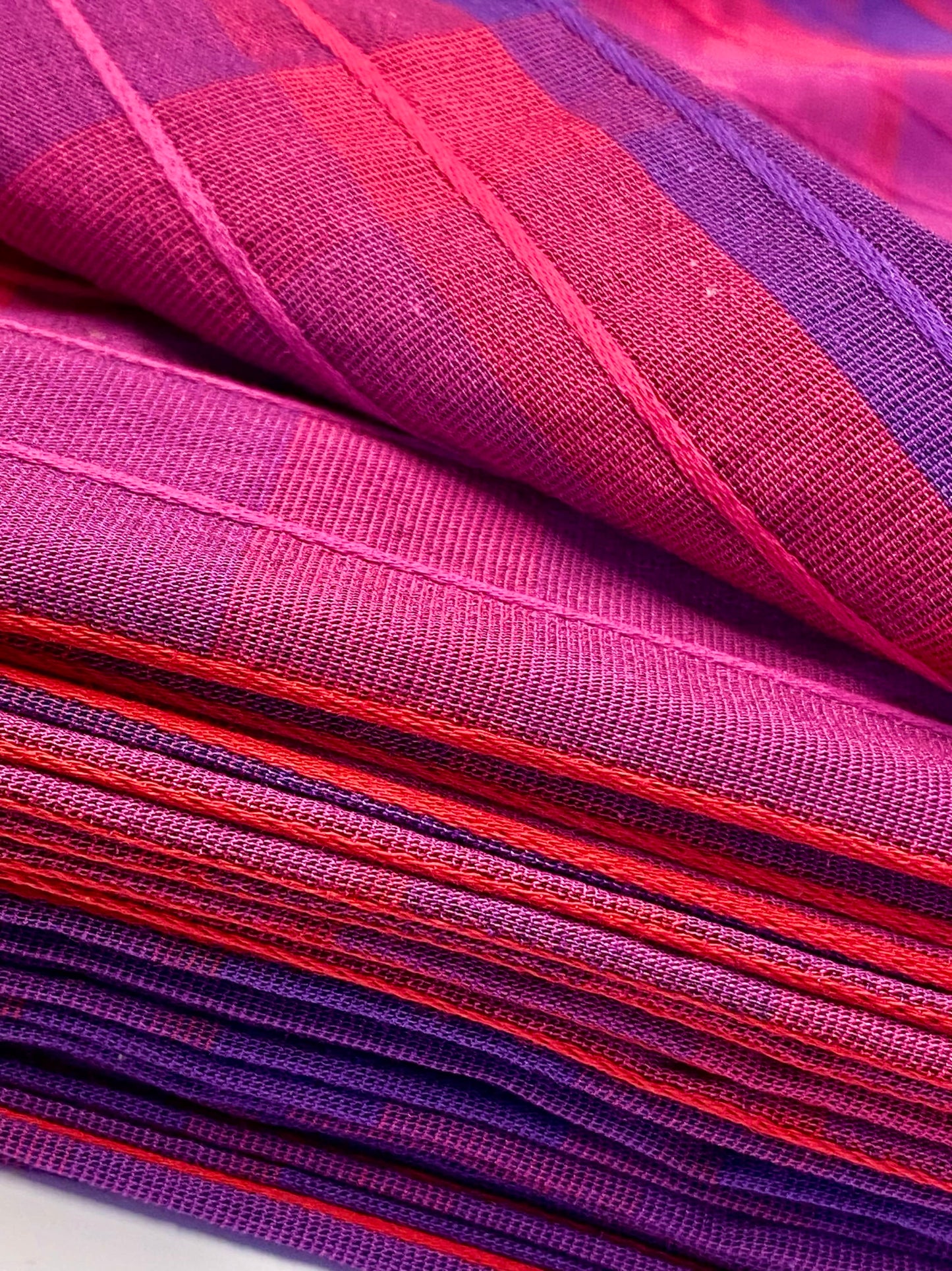 Woven Madras  -  Magenta