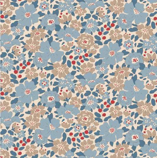 Harper Blue by Tilda  -  Blue Fabric