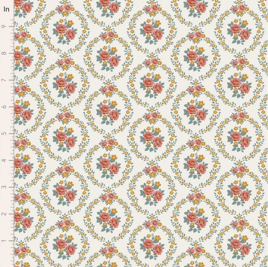 Tilda Village Life ~ Mabel warm cream  -  Warm Cream Fabric