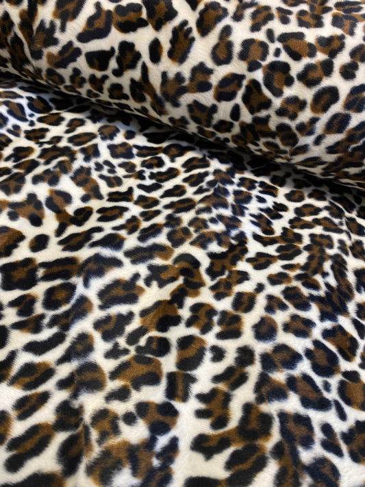 Snow leopard Velboa Faux Fur  -  Multi