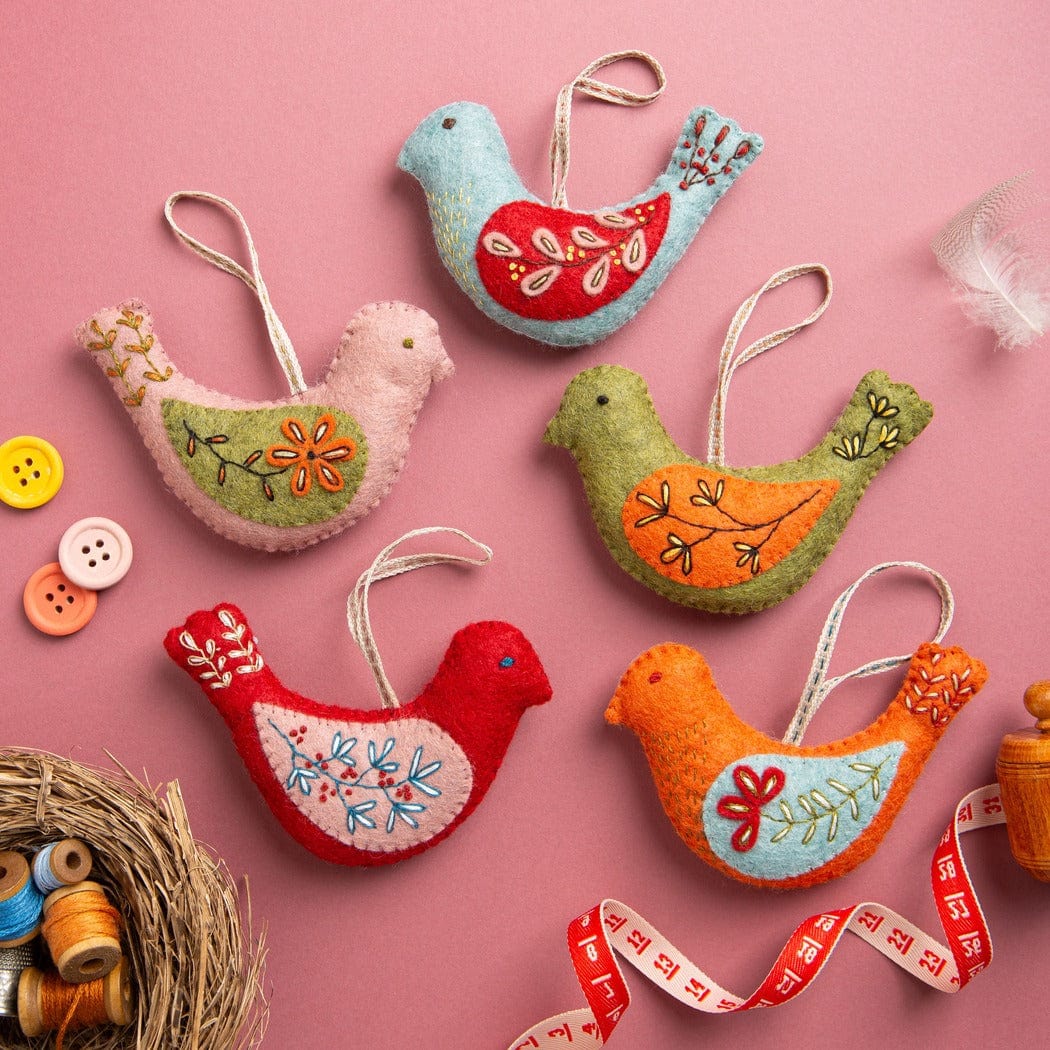 Folk Birds Felt Craft Kit  - 