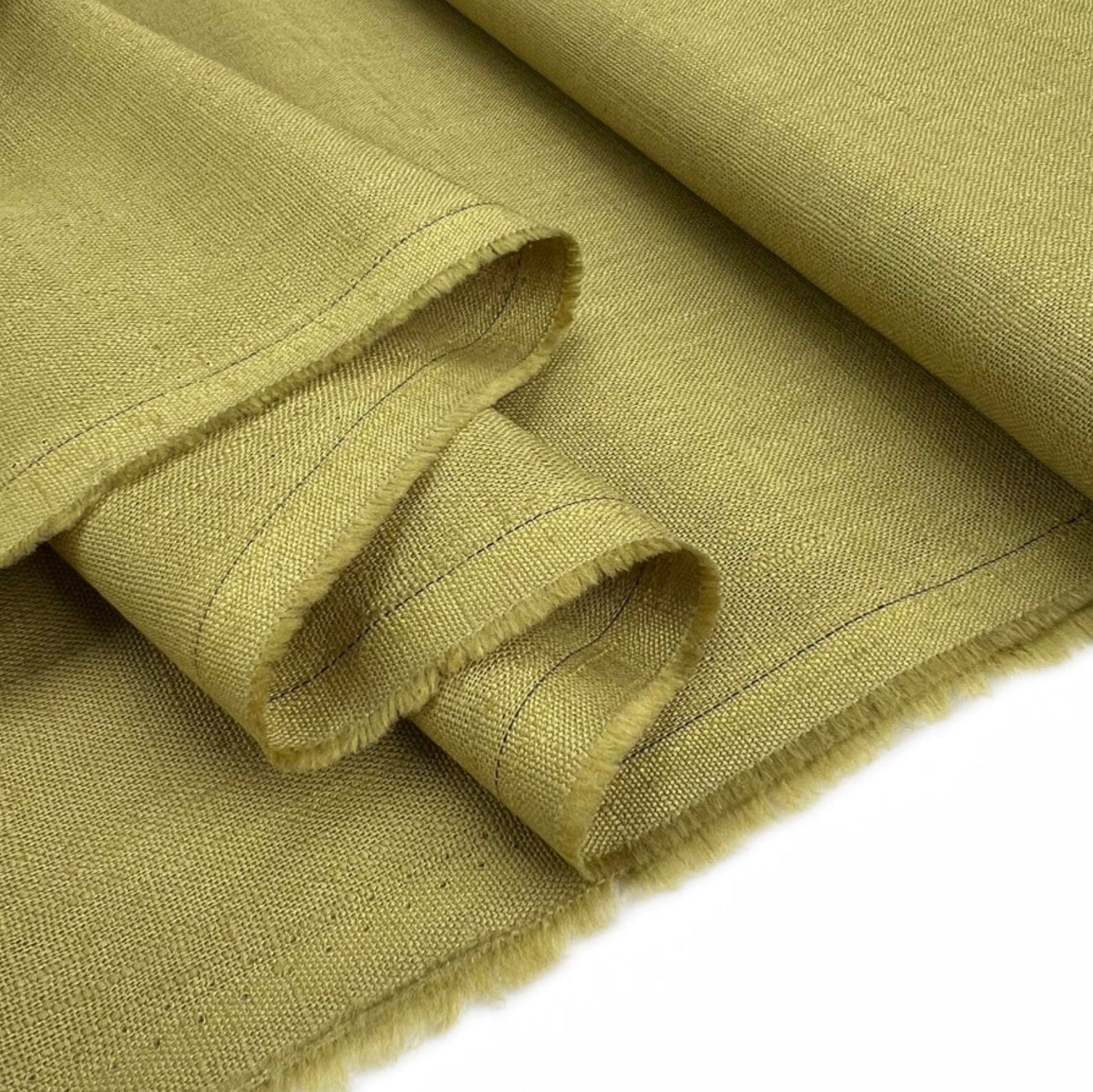 Ramie linen & Cotton  -  Chartreuse