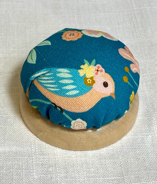 Dome Top Pincushion  -  Aviary Birds