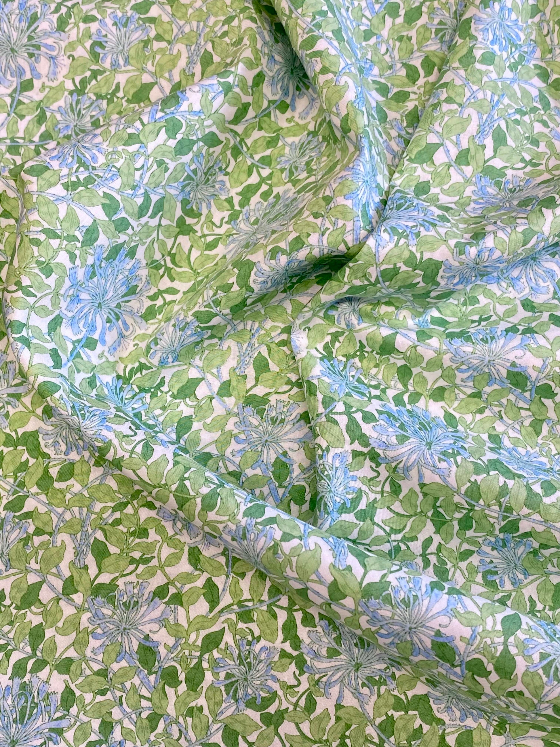 Honeysuckle Pima Cotton Lawn  -  Green