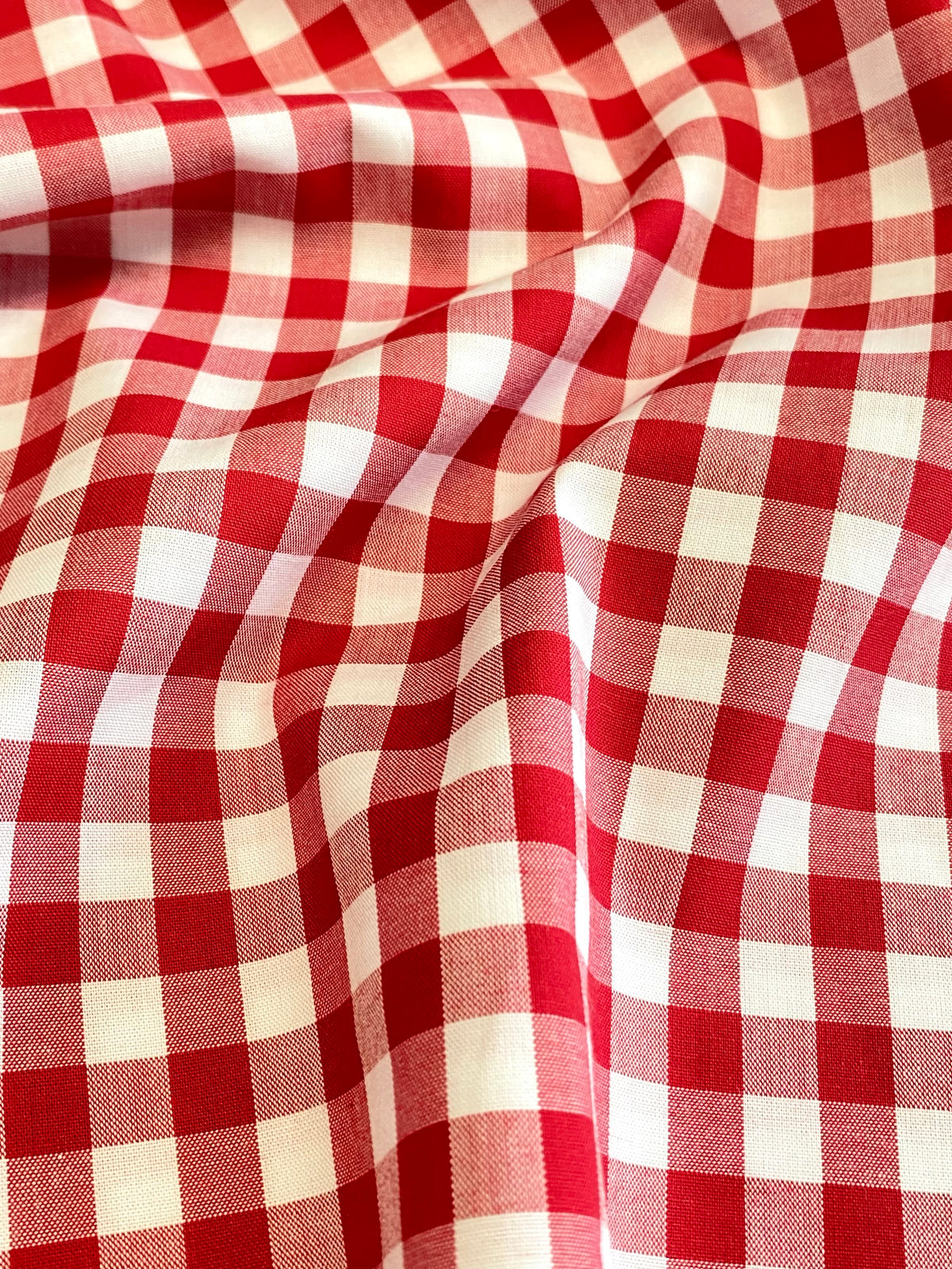 Yarn Dyed Cotton Gingham 9mm  -  Red