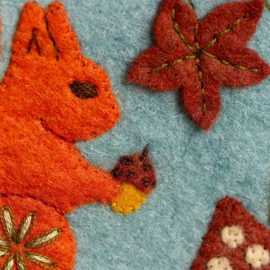 Squirrell Felt Applique Hoop Kit  - 