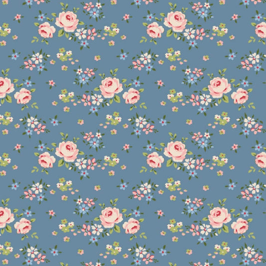 Gracie Blue by Tilda  -  Blue Fabric