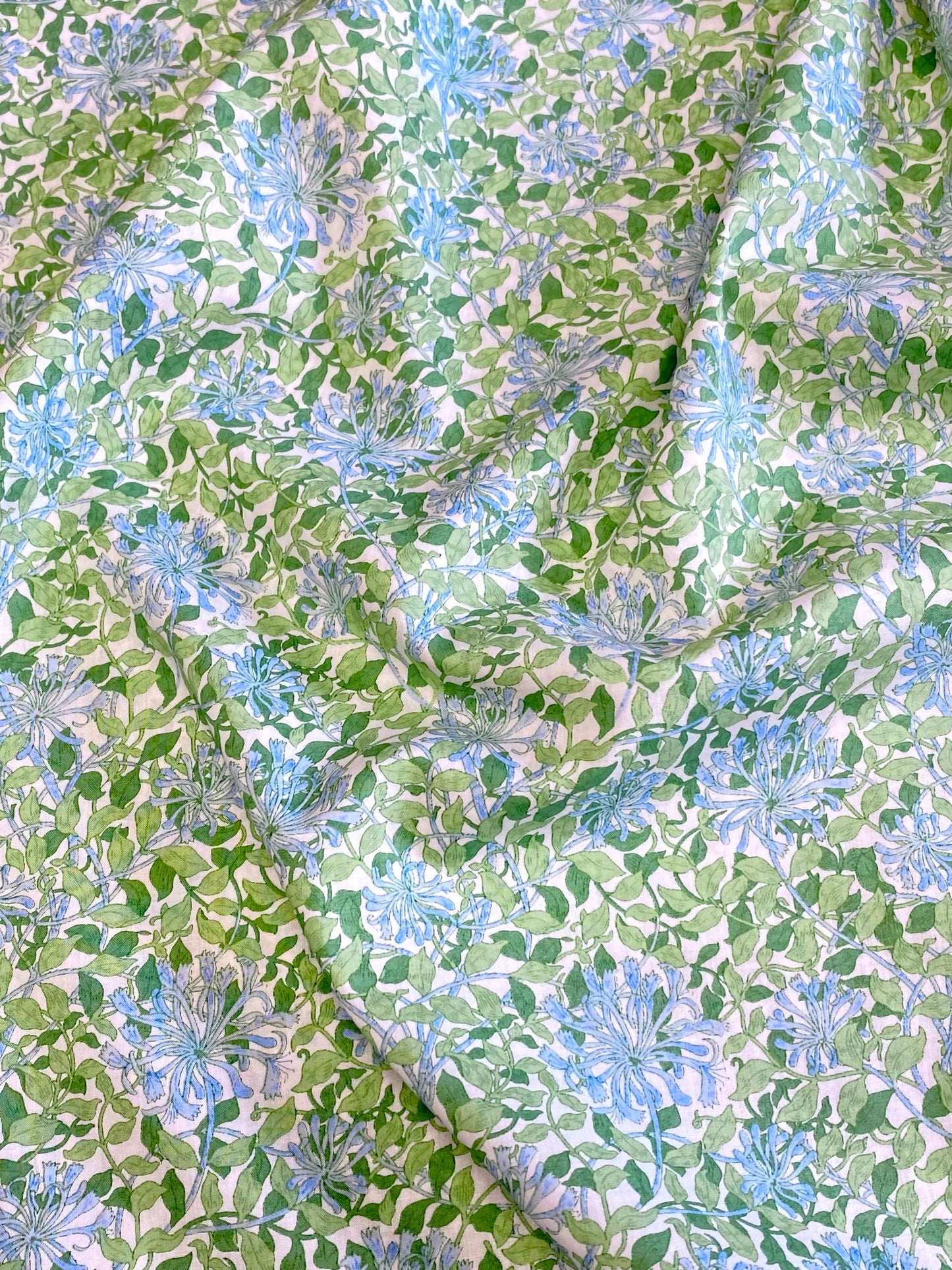 Honeysuckle Pima Cotton Lawn  -  Green