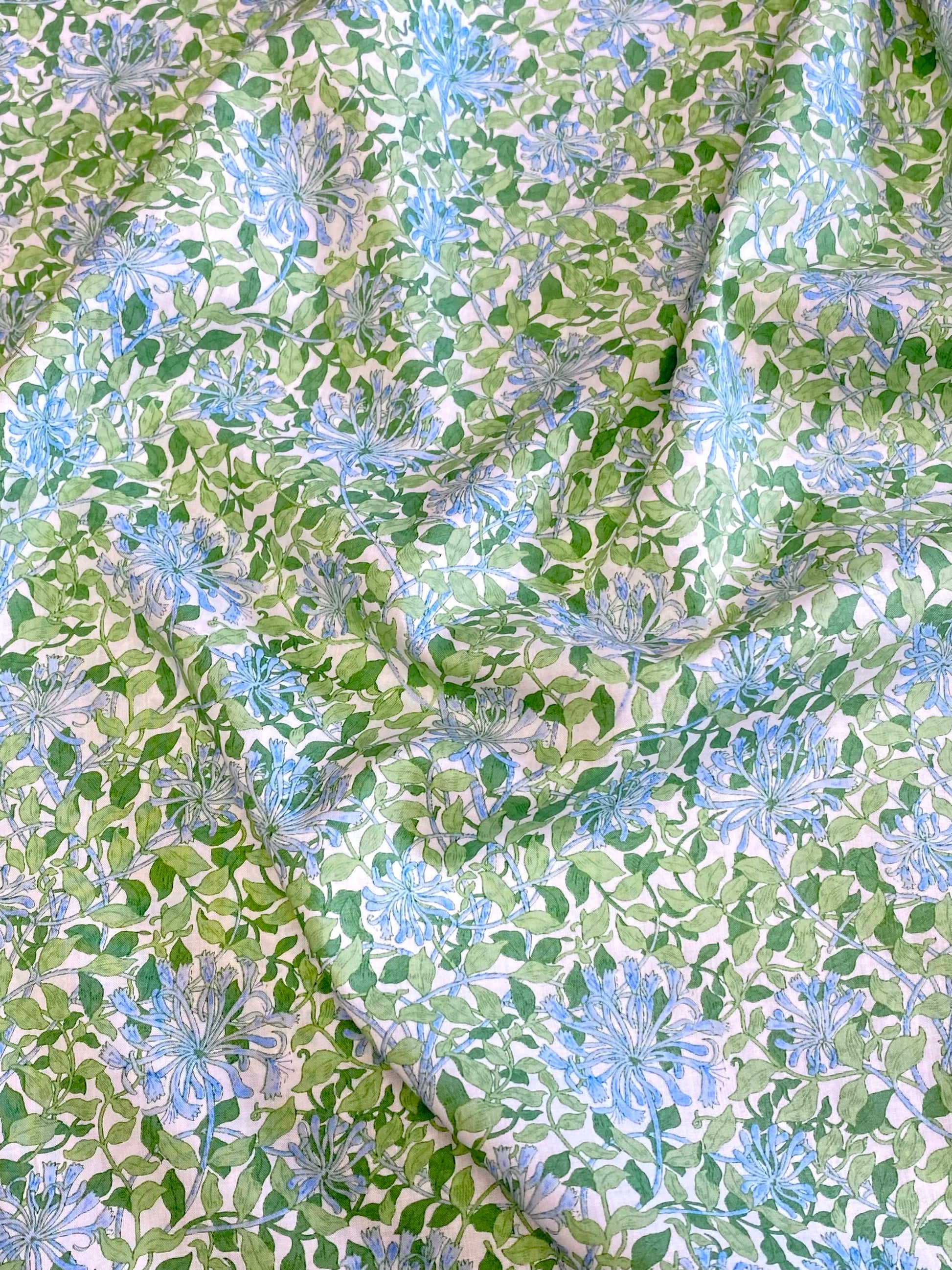 Honeysuckle Pima Cotton Lawn  -  Green