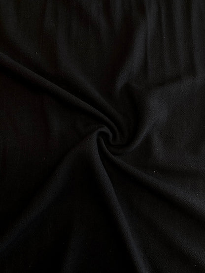 Linen Viscose Slub  -  Black