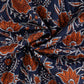 Delphi/ Symi Quilted Cotton  -  Navy/Cognac