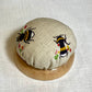 Dome Top Pincushion  -  Buzzy Bees