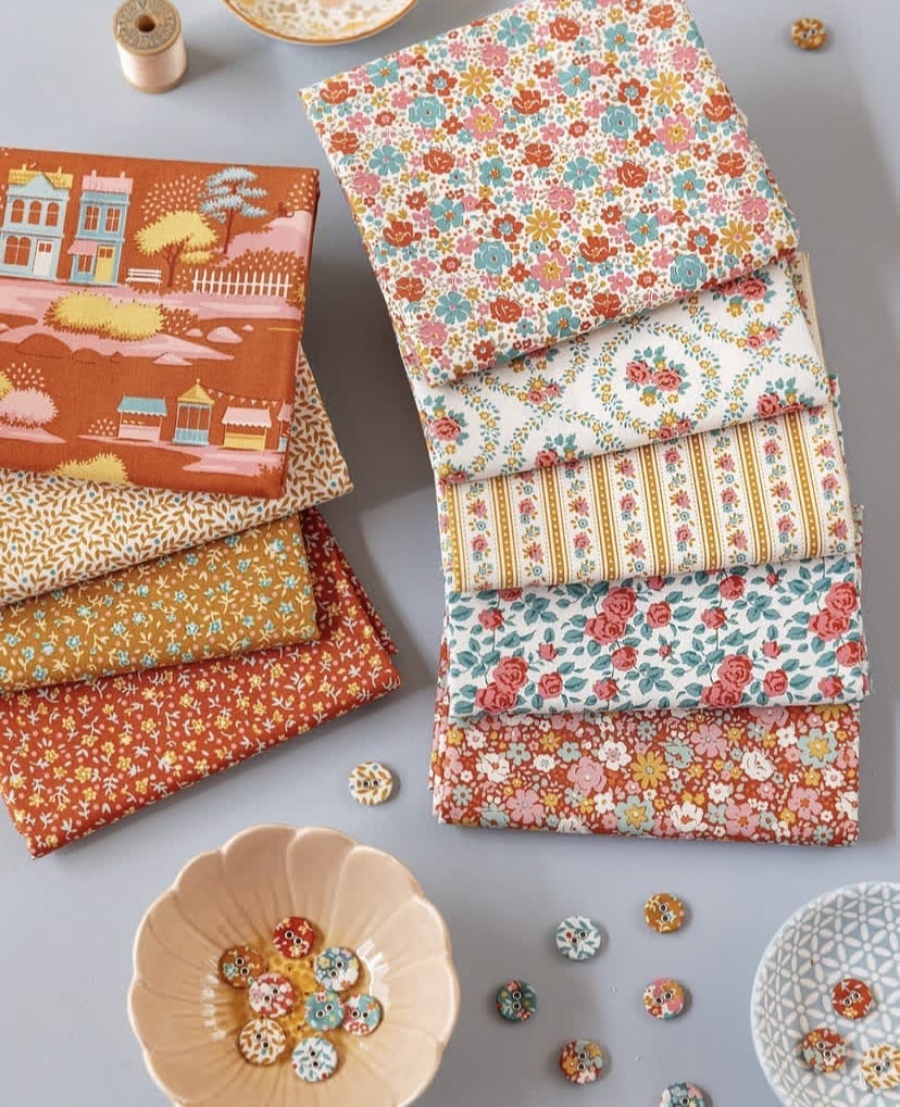 Tilda Village Life ~ Esther warm cream  -  Warm Cream Fabric