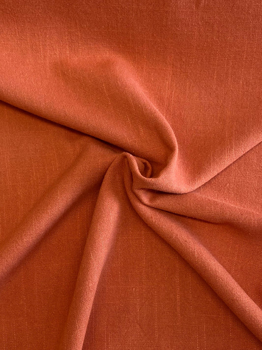 Linen Viscose Slub  -  Terra