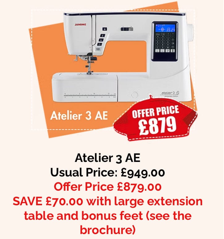 Atelier 3 Anniversary Edition  SAVE £70 & BONUS EXTRAS  -  sewing machine