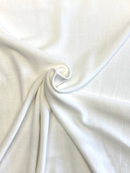 Linen Viscose Slub  -  White