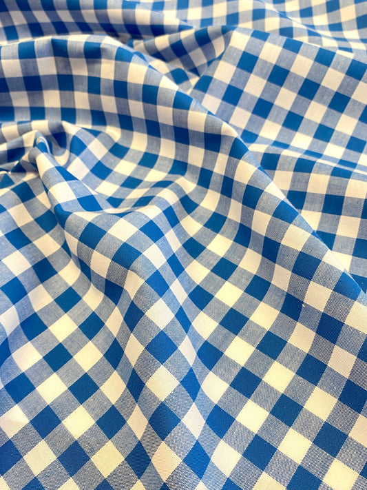 Yarn Dyed Cotton Gingham 9mm  -  Cobalt