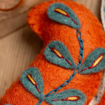 Folk Embroidered Squirrel  - 