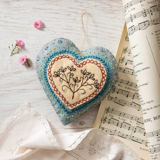 Embroidered Heart Felt Craft Kit  -