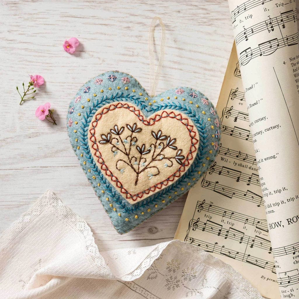 Embroidered Heart Felt Craft Kit  - 