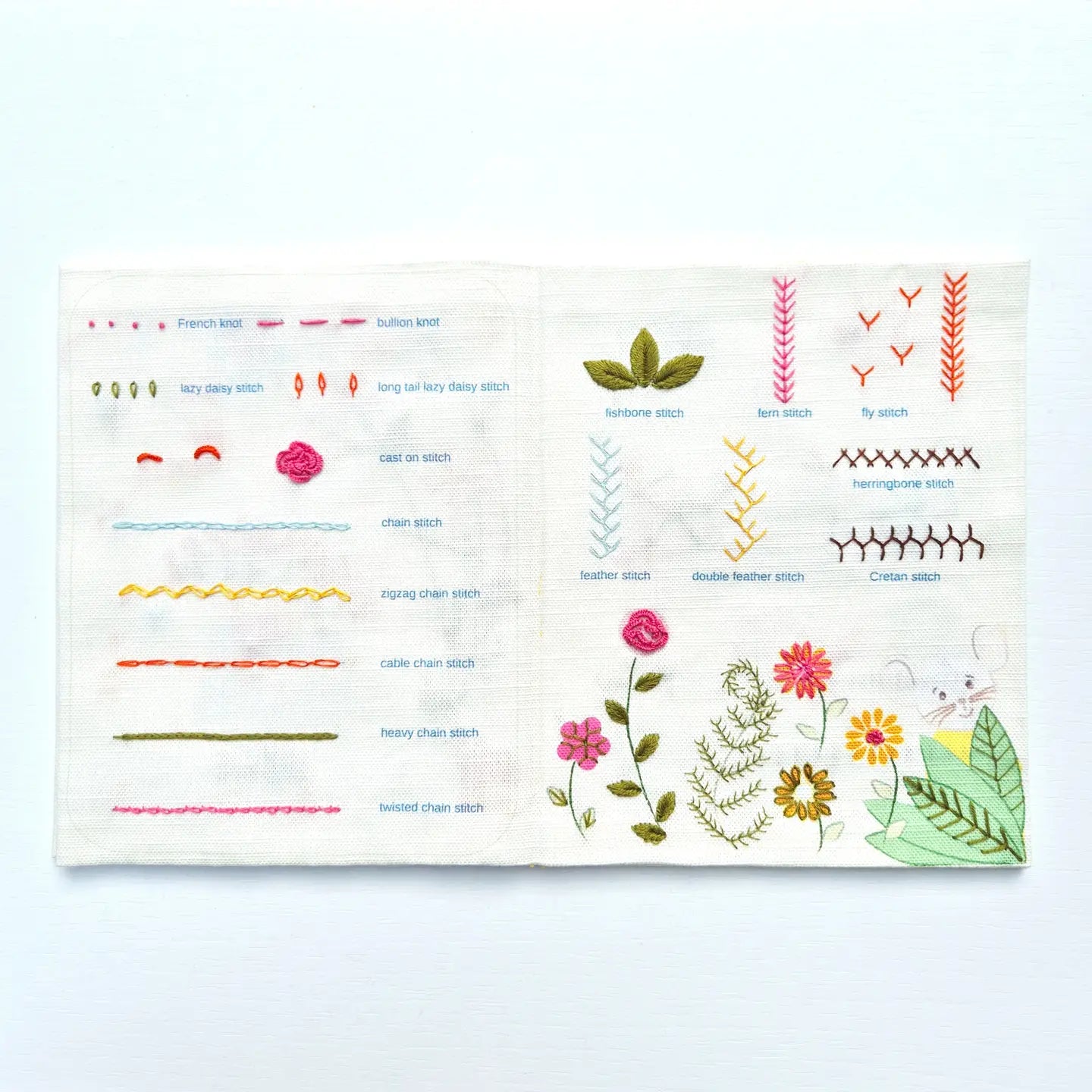 Mouse Embroidery Sampler Book  - 